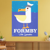 Fomby Lancashire zeemeeuw reisposter Canvas Afdruk (Insitu (Woonkamer))
