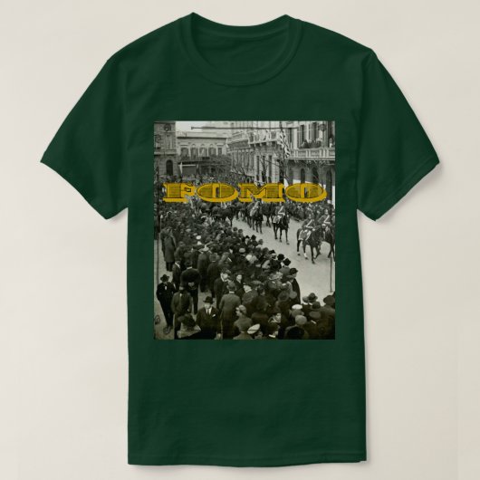 FOMO Geel Retro T-shirt (Design voorkant)