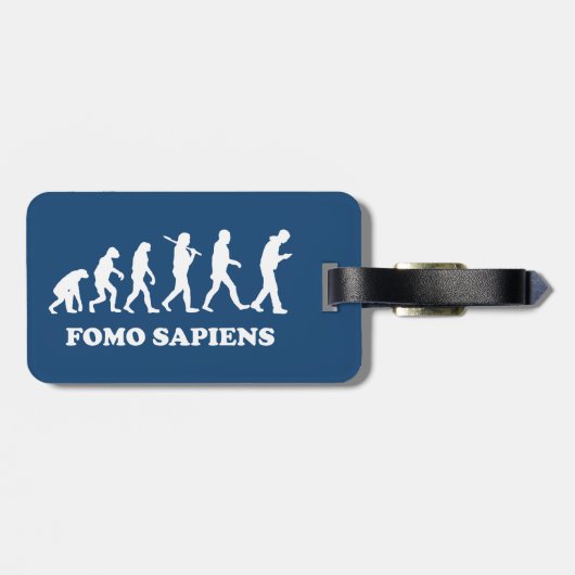 Fomo Sapiens Bagagelabel (Achterkant horizontaal)