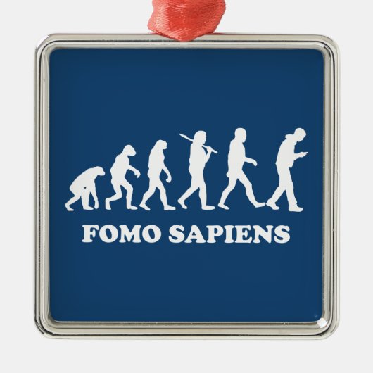 Fomo Sapiens Metalen Ornament (Voorkant)