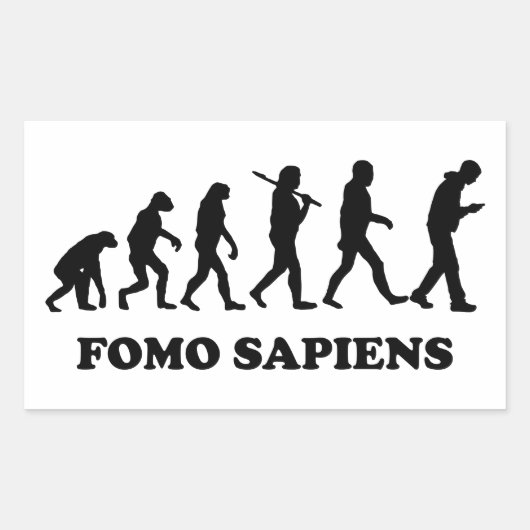 Fomo Sapiens Rechthoekige Sticker (Voorkant)