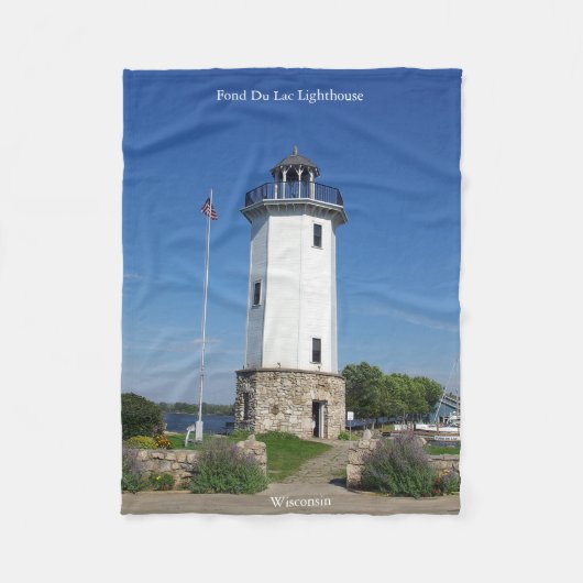 Fond Du Lac Lighthouse blanket Fleece Deken (Voorkant)