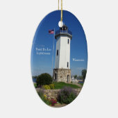 Fond Du Lac Lighthouse oval ornament (Rechts)