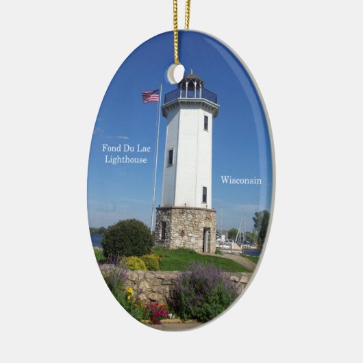 Fond Du Lac Lighthouse oval ornament (Links)