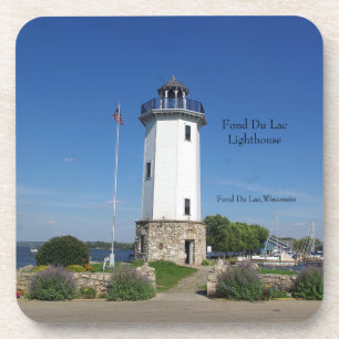 Fond Du Lac Lighthouse set of 6 plastic onderzette Bier Onderzetter