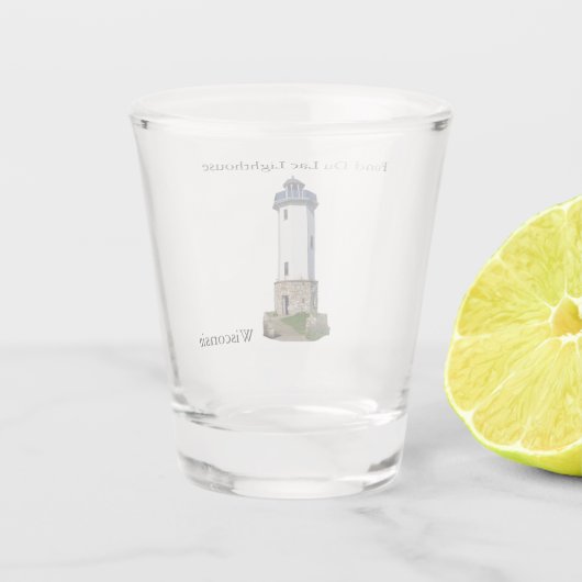 Fond Du Lac vuurtoren schot glas (Achterkant)