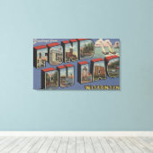 Fond du Lac, Wisconsin - Large Letter Scenes Canvas Afdruk (Insitu (Houten vloer))