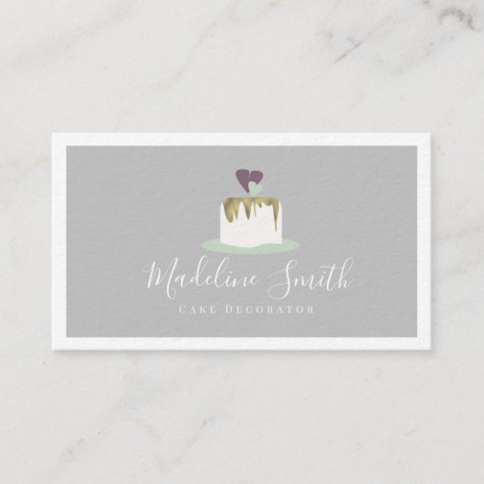 Fondant Wedding Cake Decorator Faux Gold Business Visitekaartje (Voorkant)