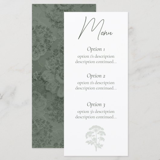 FONDNESS | Wedding Menu (Voorkant / Achterkant)