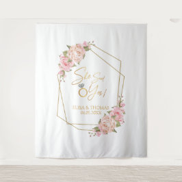 Fondo Floral Rosa Bridal Shower Wandkleed