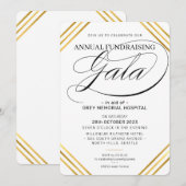 FONDSENWERVING GALA elegant evenement fancy gouden Kaart (Voorkant / Achterkant)