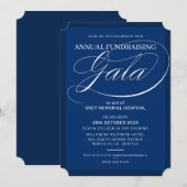 FONDSENWERVING GALA elegant evenement fancy script Kaart (Voorkant / Achterkant)
