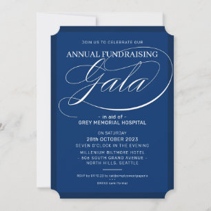 FONDSENWERVING GALA elegant evenement fancy script Kaart