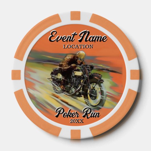 Fondsenwerving Motorcycle Poker Run  aanpassen Chips (Voorkant)