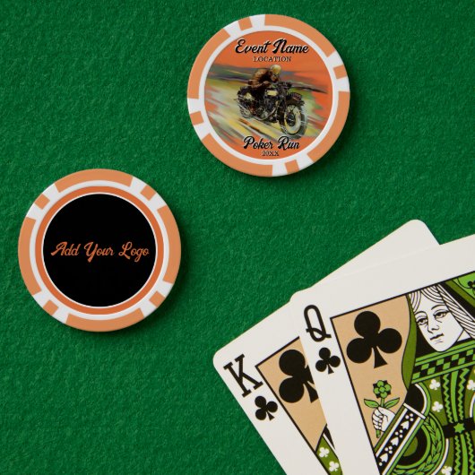 Fondsenwerving Motorcycle Poker Run aanpassen Chips (Pokertafel (Dubbel))