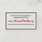 Fondsenwerving Motorcycle Poker Run  aanpassen Contactkaartje (Achterkant)