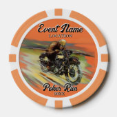 Fondsenwerving Motorcycle Poker Run  aanpassen Poker Chips (Voorkant)