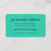 fondsenwerving voor goede doelen | Green Donation  Visitekaartje (Achterkant)