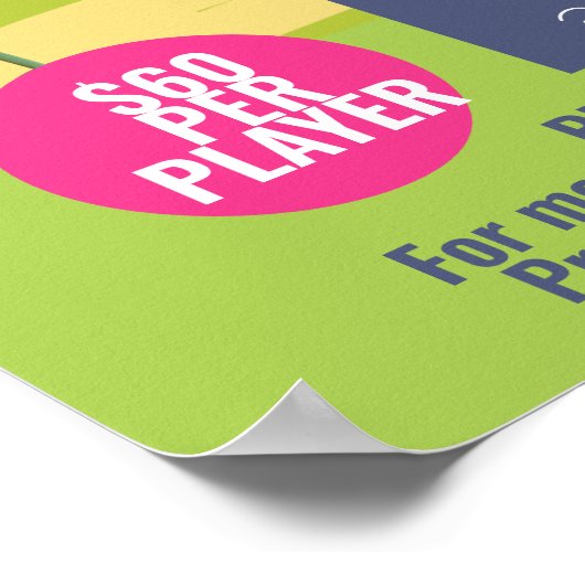 fondsenwerving voor golftoernooi en poster (Hoek)