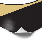 Fondsenwerving Voortgang Grafiek Zwart Goud Poster (Hoek)