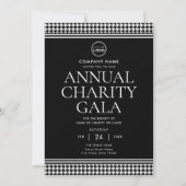 Fondsenwervingsevenement Charity Gala Logo Black W Kaart (Voorkant)