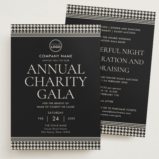 Fondsenwervingsevenement Charity Gala Logo Off-whi Kaart