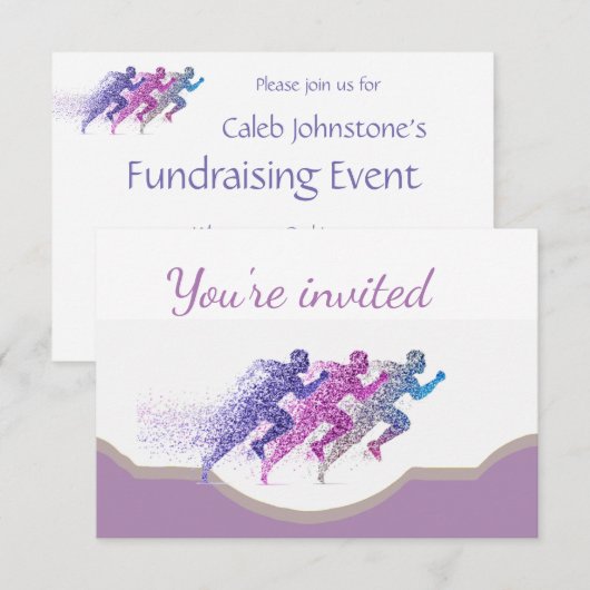 Fondsenwervingsevenement marathon kaart (Voorkant / Achterkant)