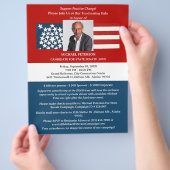 Fondsenwervingsevenement voor politieke campagne flyer (Hand)