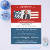 Fondsenwervingsevenement voor politieke campagne flyer (Enkel)