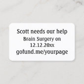 Fondsenwervingsevenement voor vriend QR-code om me Visitekaartje (Voorkant)