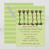 Fondue Feest Uitnodiging (Voorkant / Achterkant)