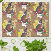 Fondue Fruit Cake Berries Marshmallow Dessert Food Theedoek (Gevouwen)