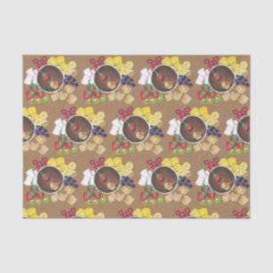 Fondue Fruit Cake Berries Marshmallow Dessert Food Tissuepapier