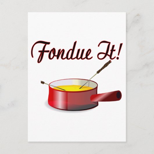 Fondue it briefkaart (Voorkant)