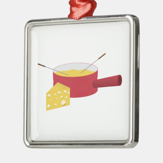 Fondue Metalen Ornament (Links)