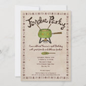 Fondue Party-uitnodiging Kaart (Voorkant)