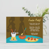 Fondue Party-uitnodiging Kaart (Staand voorkant)