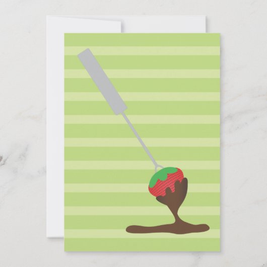 Fondue Party-uitnodiging Kaart (Achterkant)