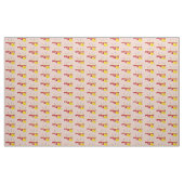 Fondue Pot and Swiss Cheese Doodle Fabric Stof (Yard (91,4 cm))