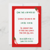 Fondue Pots-kerstfeestelijke uitnodigingen (Achterkant)