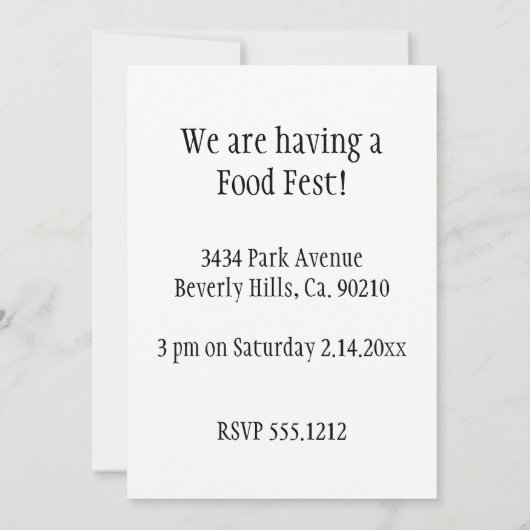 Fondue-set Kaart (Achterkant)