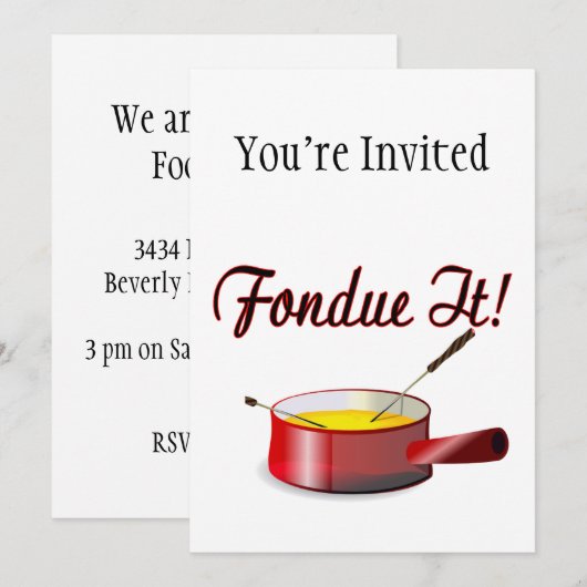 Fondue-set Kaart (Voorkant / Achterkant)