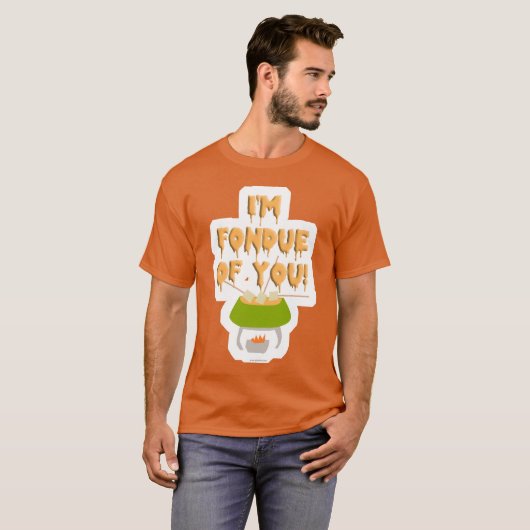 Fondue van uw slogan t-shirt (Voorkant volledig)