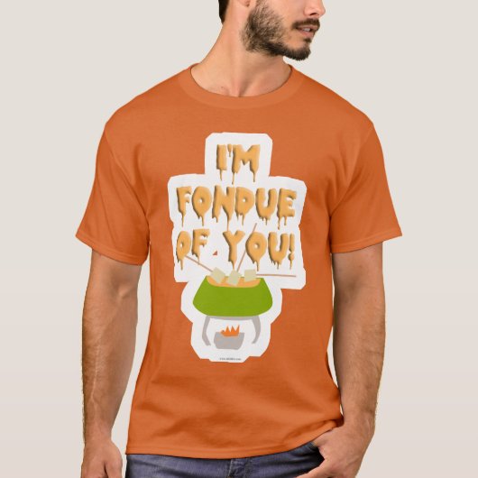 Fondue van uw slogan t-shirt (Voorkant)