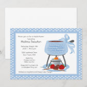 Fondue Wedding Shower-uitnodiging Kaart (Voorkant / Achterkant)