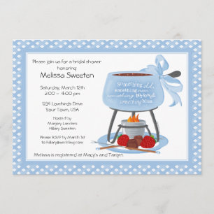 Fondue Wedding Shower-uitnodiging Kaart
