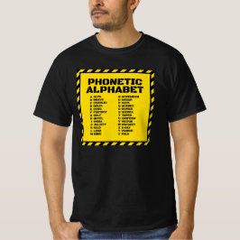 Fonetalphabet – Alfa tot Zulu T-shirt