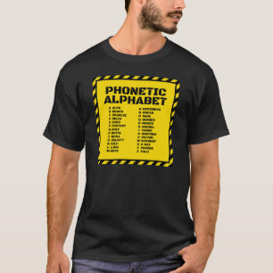 Fonetic Alfabet Alfa - Zulu Editie T-shirt