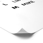 Fonetic alfabet VK Poster (Hoek)