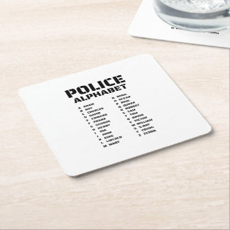 Fonetic Alphabet Politie Kartonnen Onderzetters